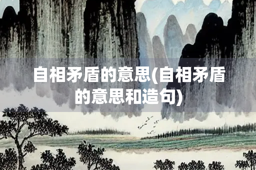 自相矛盾的意思(自相矛盾的意思和造句)