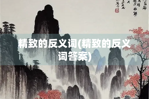精致的反义词(精致的反义词答案)