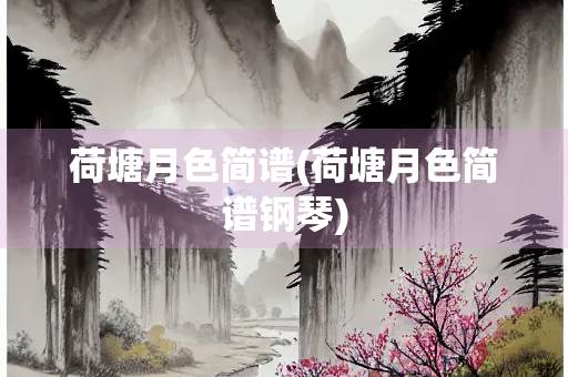 荷塘月色简谱(荷塘月色简谱钢琴)