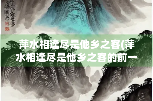 萍水相逢尽是他乡之客(萍水相逢尽是他乡之客的前一句)
