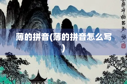 薄的拼音(薄的拼音怎么写)