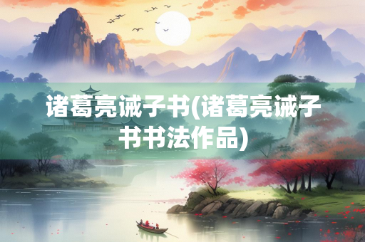 诸葛亮诫子书(诸葛亮诫子书书法作品)