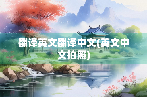 翻译英文翻译中文(英文中文拍照)