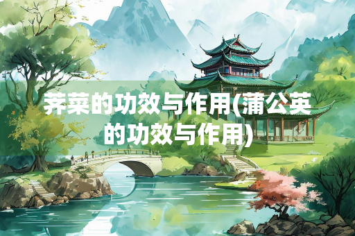 荠菜的功效与作用(蒲公英的功效与作用)