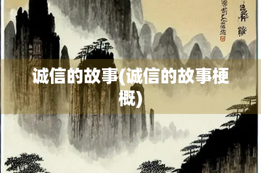 诚信的故事(诚信的故事梗概)