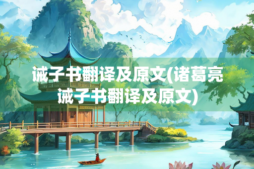 诫子书翻译及原文(诸葛亮诫子书翻译及原文) 诫子书翻译及原文(诸葛亮诫子书翻译及原文)