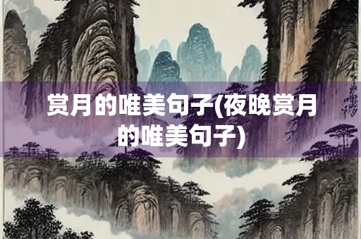 赏月的唯美句子(夜晚赏月的唯美句子)