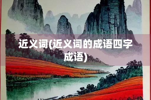 近义词(近义词的成语四字成语)