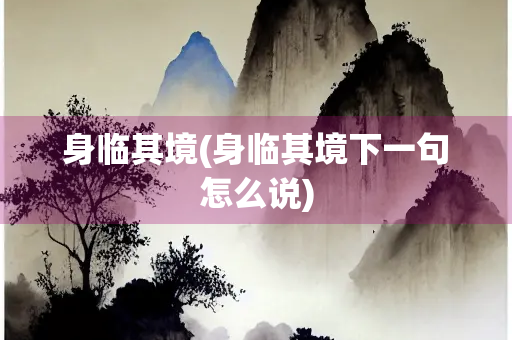 身临其境(身临其境下一句怎么说)