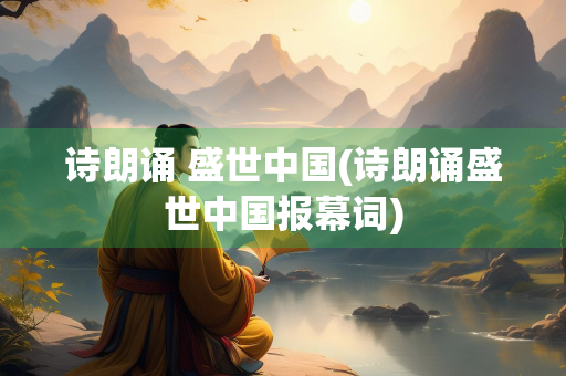 诗朗诵 盛世中国(诗朗诵盛世中国报幕词)