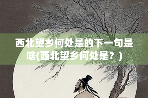 西北望乡何处是的下一句是啥(西北望乡何处是？)