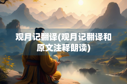 观月记翻译(观月记翻译和原文注释朗读)