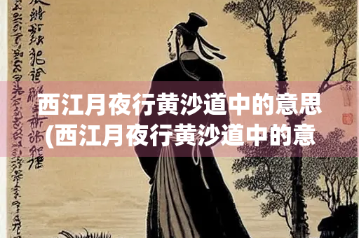西江月夜行黄沙道中的意思(西江月夜行黄沙道中的意思翻译)