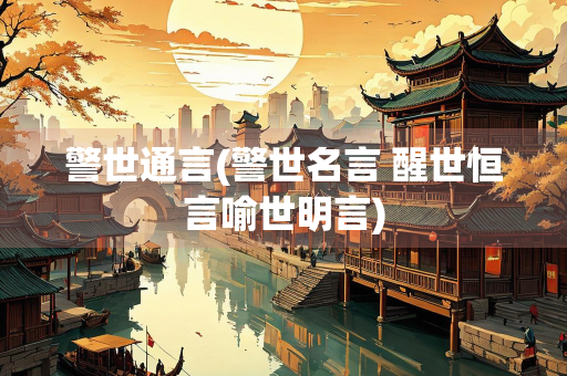 警世通言(警世名言 醒世恒言喻世明言)