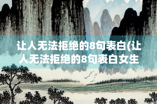 让人无法拒绝的8句表白(让人无法拒绝的8句表白女生)