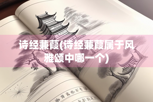 诗经蒹葭(诗经蒹葭属于风雅颂中哪一个)