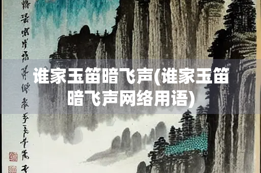 谁家玉笛暗飞声(谁家玉笛暗飞声网络用语)