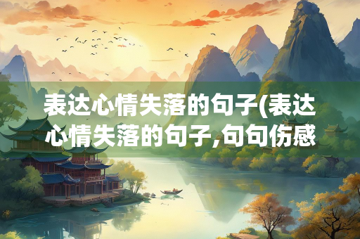 表达心情失落的句子(表达心情失落的句子,句句伤感)