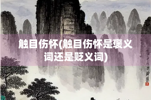 触目伤怀(触目伤怀是褒义词还是贬义词)