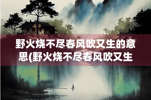 野火烧不尽春风吹又生的意思(野火烧不尽春风吹又生的意思王立群)