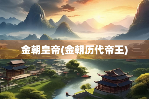金朝皇帝(金朝历代帝王)