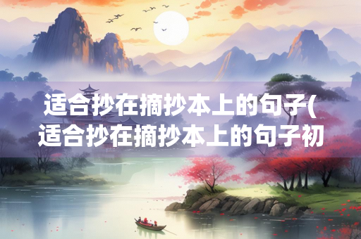 适合抄在摘抄本上的句子(适合抄在摘抄本上的句子初一)