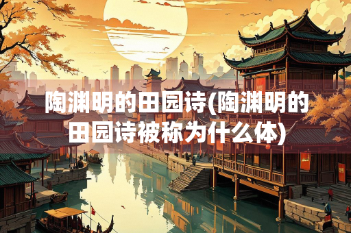 陶渊明的田园诗(陶渊明的田园诗被称为什么体)