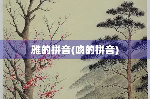 雅的拼音(吻的拼音)