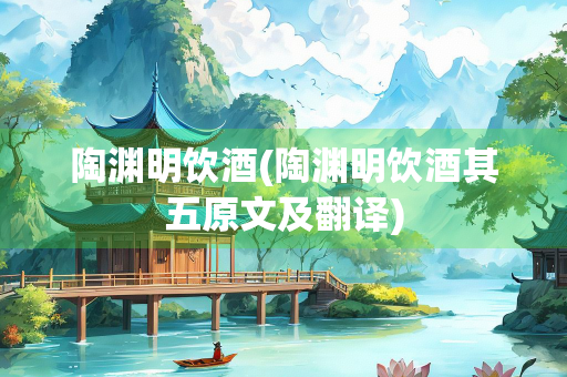 陶渊明饮酒(陶渊明饮酒其五原文及翻译)