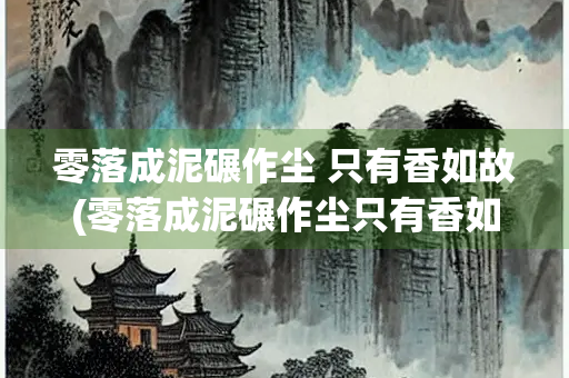 零落成泥碾作尘 只有香如故(零落成泥碾作尘只有香如故写的是什么花)