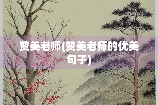 赞美老师(赞美老师的优美句子)