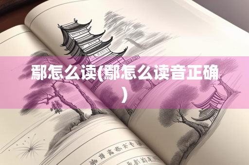 鄢怎么读(鄢怎么读音正确)