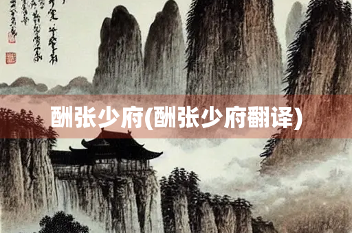 酬张少府(酬张少府翻译)