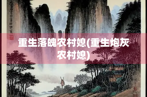 重生落魄农村媳(重生炮灰农村媳)