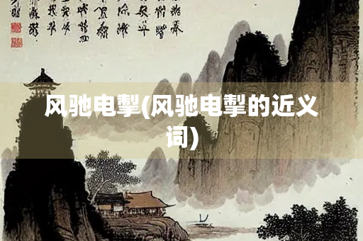 风驰电掣(风驰电掣的近义词)