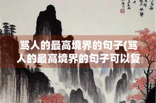 骂人的最高境界的句子(骂人的最高境界的句子可以复制)