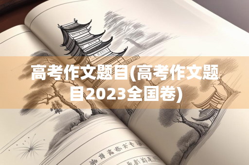 高考作文题目(高考作文题目2023全国卷)