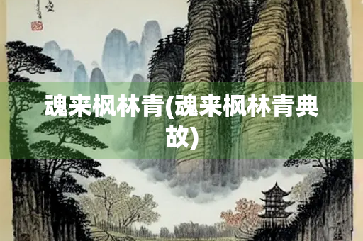 魂来枫林青(魂来枫林青典故)