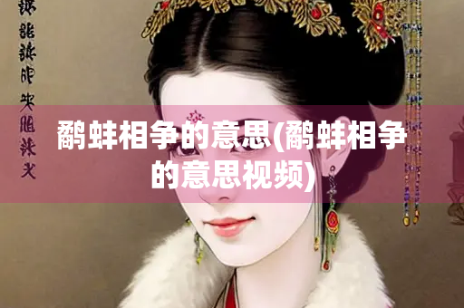 鹬蚌相争的意思(鹬蚌相争的意思视频)