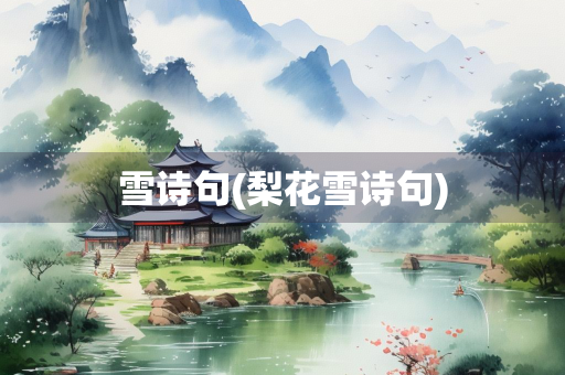 雪诗句(梨花雪诗句)