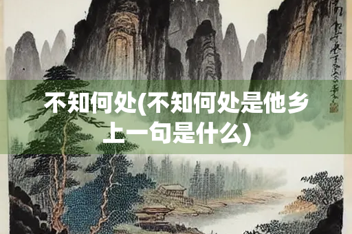 不知何处(不知何处是他乡上一句是什么)