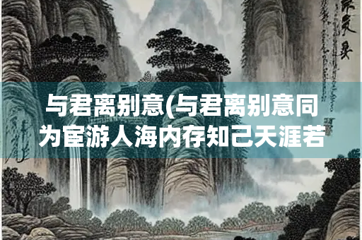 与君离别意(与君离别意同为宦游人海内存知己天涯若比邻)