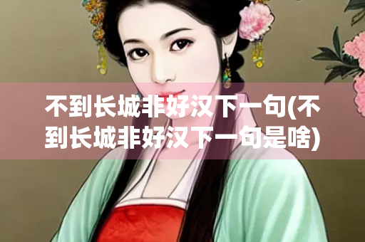 不到长城非好汉下一句(不到长城非好汉下一句是啥)