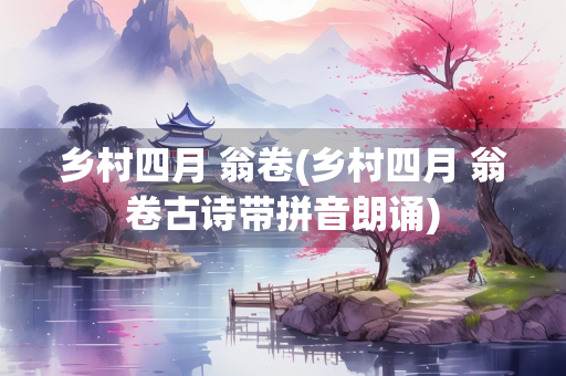 乡村四月 翁卷(乡村四月 翁卷古诗带拼音朗诵)