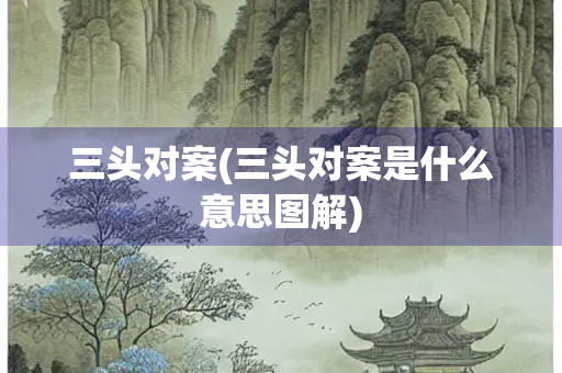 三头对案(三头对案是什么意思图解)