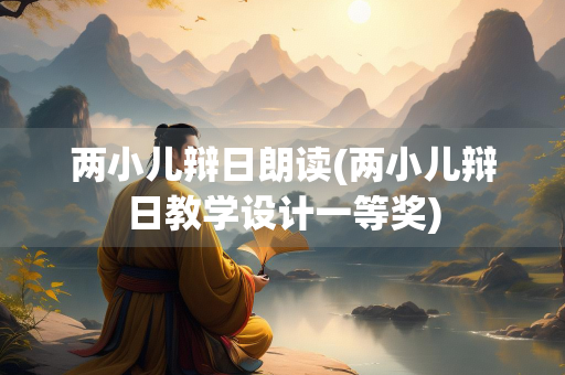 两小儿辩日朗读(两小儿辩日教学设计一等奖)