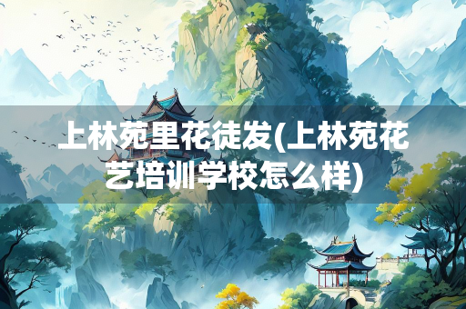 上林苑里花徒发(上林苑花艺培训学校怎么样)