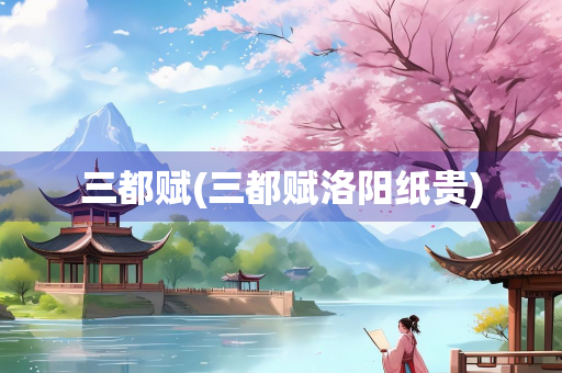 三都赋(三都赋洛阳纸贵)