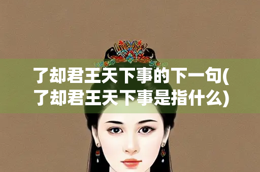 了却君王天下事的下一句(了却君王天下事是指什么)