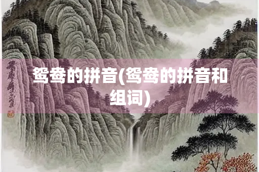 鸳鸯的拼音(鸳鸯的拼音和组词)